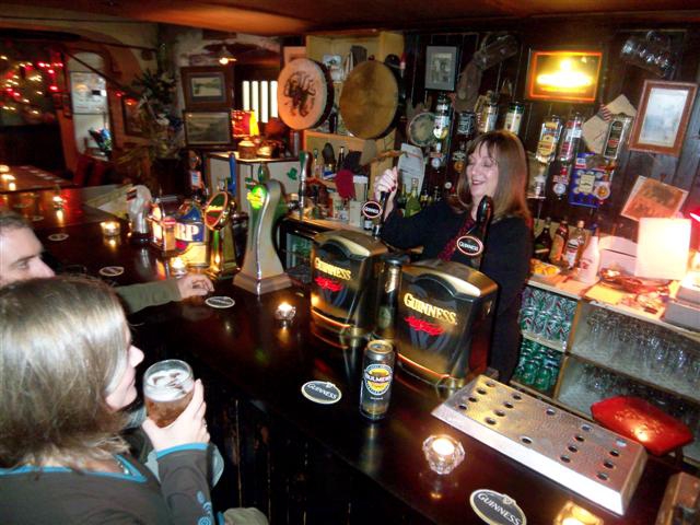 Pulling a Pint at Guerin's Pub in Castleconnell, Co. Limerick